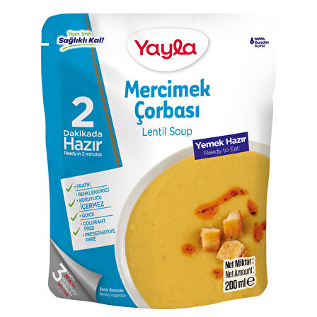 Yayla Yemek Hazır Mercimek Çorbası 200 gr