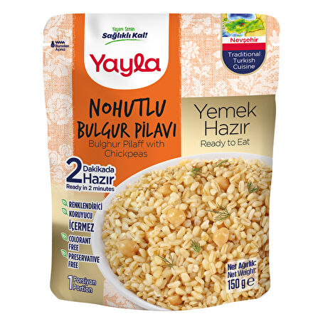 Yayla Yemek Hazır Nohutlu Bulgur Pilavı 150 gr