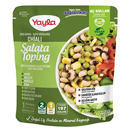 Yayla Haşlanmış Suyu Süzülmüş Chialı Salata 150 gr x 8 Adet