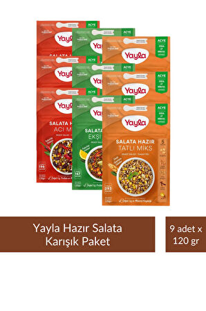 Yayla Salata Miks Karışık Paket 2 - 120 gr x 9 Adet