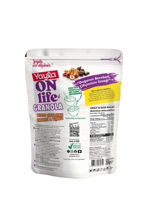 Yayla Onlife Bitter Çikolatalı Fındıklı ve Vişneli Granola 200 g x3