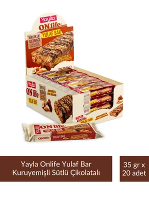 Yayla Çikolata Desenli Kuruyemişli Yulaf Bar 35 gr x 10 Adet