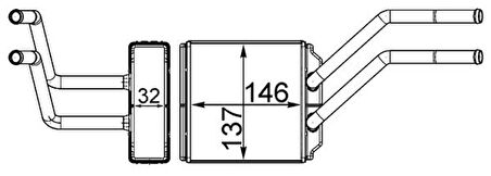 Ford Kalorıfer Radyatörü - Klimasız - Bhr Ah 226 000s