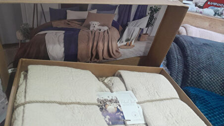 BELLİSİMA ÇİFT KİŞİLİK YATAK ÖRTÜSÜ SNOW WHİTE KREM