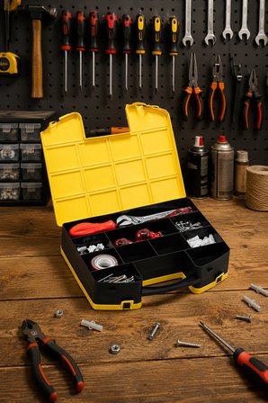 Porsima L-00560 Combo Takım Çantası Çift Taraflı Çok Bölmeli Organizer Kutu (73 karakter)
