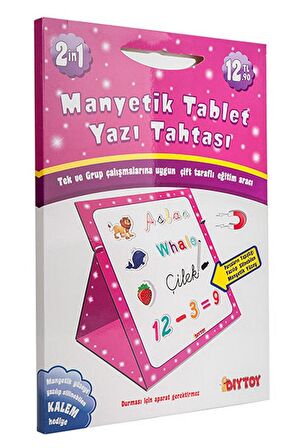  Manyetik Tablet Yazı Tahtası Pembe Diytoy