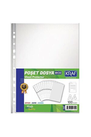 KRAF POŞET DOSYA ECO A4 100 LÜ 1007