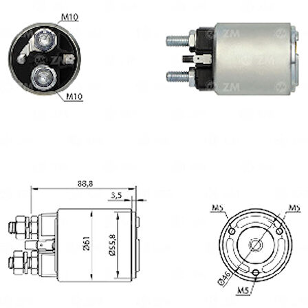 Unıversal Marş Otomatiği 12v Fiat / İveco / Fiat Allıs (bmm) (sma-0654) - Zm-654