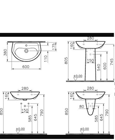 Arkıtekt Büyük Yarım Ayak  Beyaz 6174L003-0162 