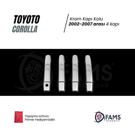 Toyota Corolla Krom Kapı Kolu 4 Kapı 2002-2007 P. Çelik