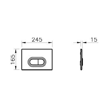VitrA Loop O 740-0586 Gömme Rezervuar Kumanda Paneli, Mat Krom