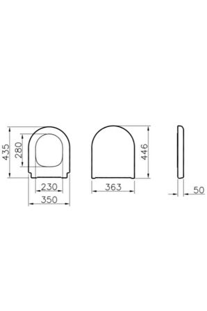 VitrA 85-003-009 SESYOK Klozet Kapağı, Yuvarlak Form, Yavaş Kapanır, Beyaz