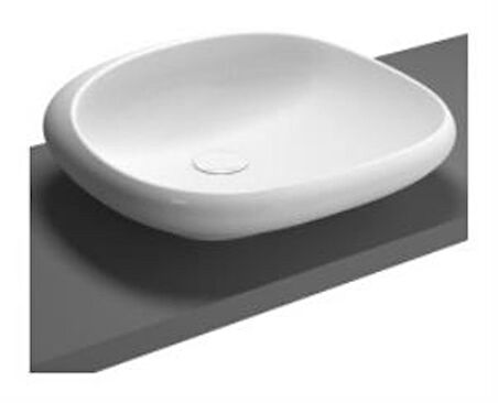 VitrA İstanbul Çanak lavabo 4520B403-0016 Dikdörtgen - 55x52 cm - armatür deliksiz - su taşma deliksiz - Clean - beyaz