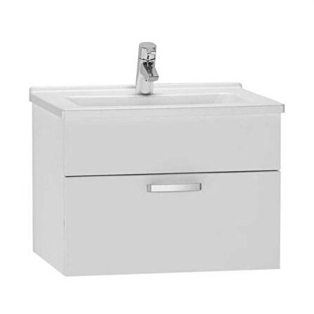 VitrA S50 Lavabo Dolabı 60 cm Tek Çekmeceli Parlak Beyaz 56066