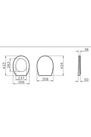 Vitra Yavaş Kapanan Oval Klozet Kapağı Beyaz 