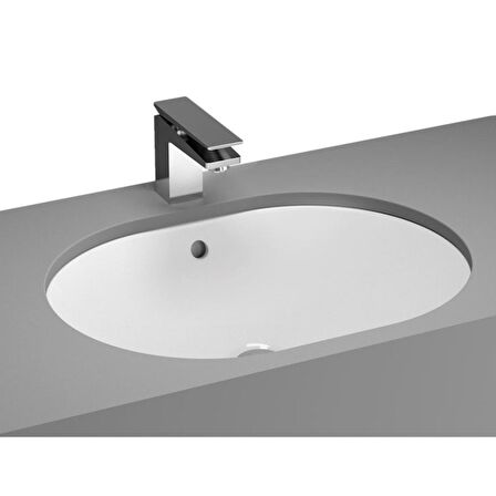 VitrA Metropole Tezgahaltı lavabo 5942B003-1082 Oval - 60x46 cm - armatür deliksiz - su taşma delikli - beyaz