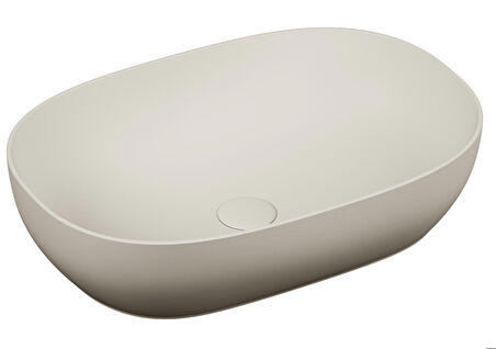 VitrA Outline 5995B420-0016 Oval Çanak Lavabo, 60 cm, Mat Bej