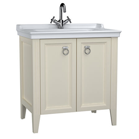 VitrA Valarte 62155 Lavabo Dolabı,Kapaklı,Mat Fildişi,80 cm