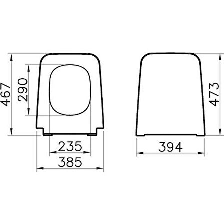 VitrA Equal 119-003R009 İnce Klozet Kapağı, Yavaş Kapanır, Kolay Çıkabilir, Beyaz