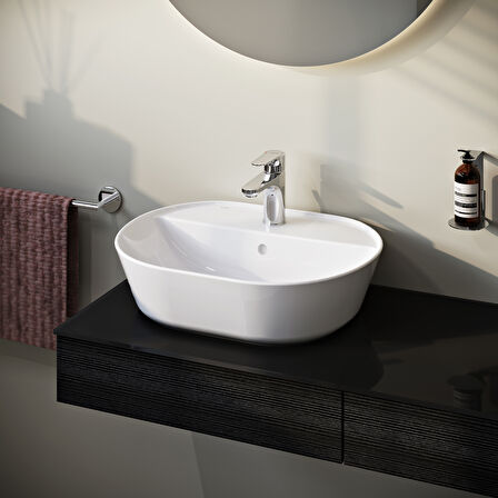 VitrA Geo 7428B003-0001 Oval Çanak Lavabo, 55 cm, Beyaz