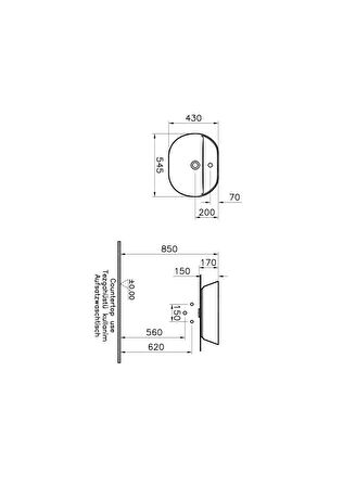 VitrA Geo Oval Çanak Lavabo Beyaz 7428B003-0041