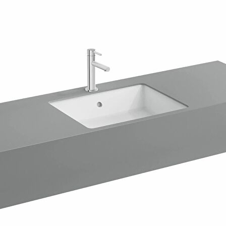 VitrA Nuo 7436B003-1082 Dikdörtgen Tezgah Altı Lavabo, 50 cm