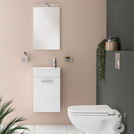 VitrA Mia Banyo Dolabı Seti 40 cm Parlak Beyaz 75022