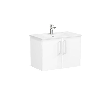 VitrA Root Flat 66390 Lavabo Dolabı, Kapaklı, Parlak Beyaz, 80 cm