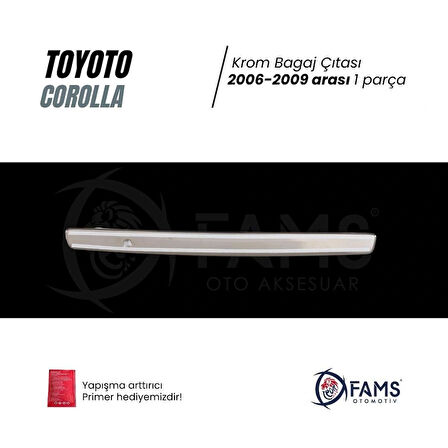 Toyota Corolla Krom Bagaj Çıtası 2006-2009 Ve Üzeri P.çelik