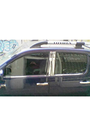 Toyota Hilux Krom Cam Çıtası 4 Parça 2005-2015 Arası Paslanmaz Çelik