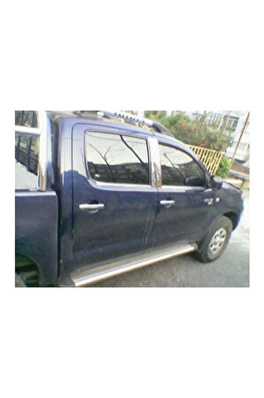 Toyota Hilux Krom Cam Çıtası 4 Parça 2005-2015 Arası Paslanmaz Çelik