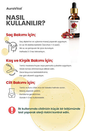 Hint Yağı 30 Ml %100 Doğal – Saç, Kirpik, Kaş ve Cilt Bakım Yağı