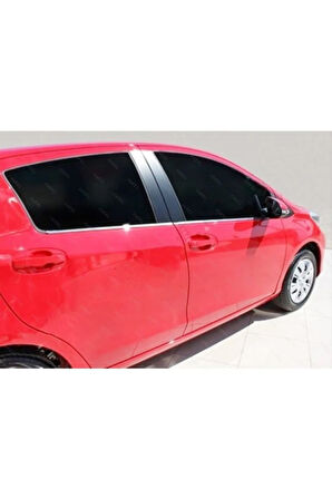 Toyota Yaris Uyumlu Krom Cam Çıtası 4 Parça 2012 Ve Üzeri Paslanmaz Çelik