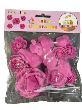 DEKOR GÜL KUMAŞ GÜL-17 14 LÜ KOYU PEMBE