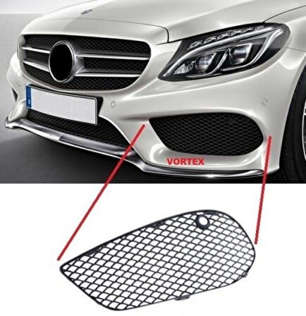 Mercedes On Tampon İzgarası Dis Sag Amg W205 14> - Vortex V2206668