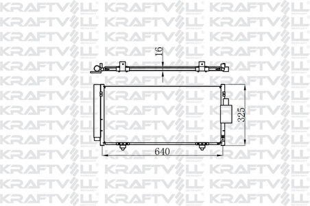 Subaru Klima Radyatoru Forester 2,0 2008-2013 İmpreza 2012-2016 XV 2012-> 640×298×16 - Kraftvoll 08060182