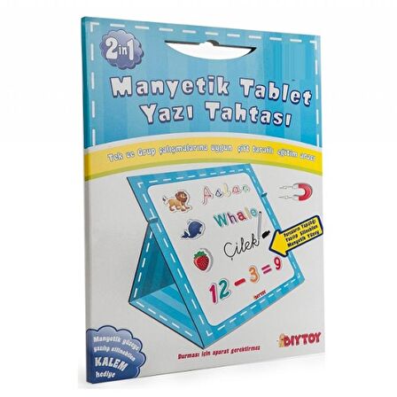 MANYETİK TABLET YAZI TAHTASI - MAVİ