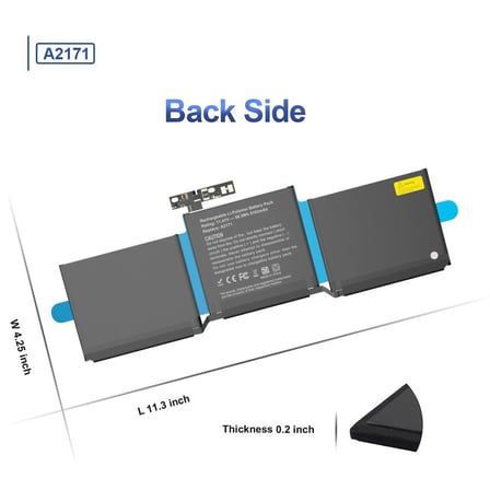 Apple uyumlu MacBook Pro A2159 (EMC 3301) A2171 2019 Notebook Bataryası, Laptop Pili / RML-043
