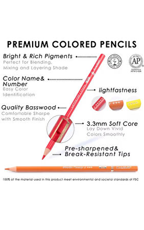 Kalour 50'li Metalik Kuru Boya Kalem Seti, Metal Kutulu (Defter Hediyeli)