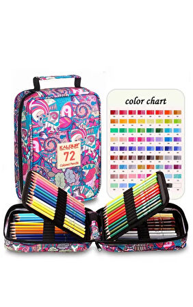 Kalour 72'li Çantalı Kuru Boya Kalem Seti, Metal Kutulu (Defter Hediyeli)