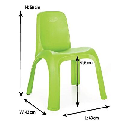 Pilsan King Sandalye - Yeşil - Çocuk Sandalyesi
