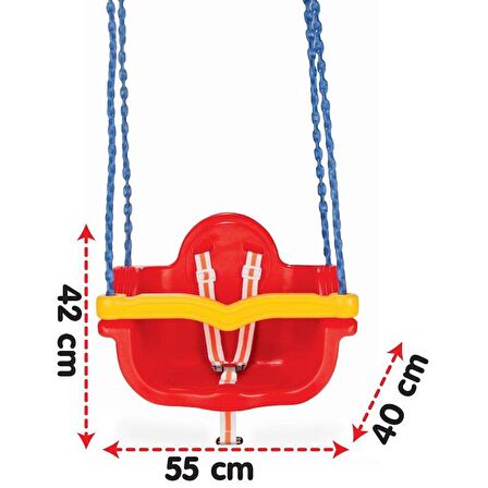 Pilsan Zincirli Jumbo Salıncak Mavi 06135 Park Bahçe  Çocuk Salıncağı