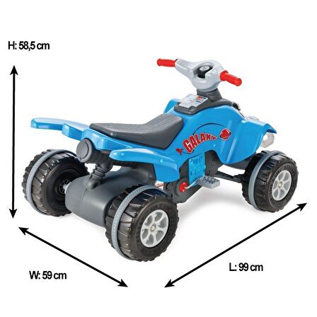 PİLSAN GALAXY PEDALLI ATV (MAVİ)