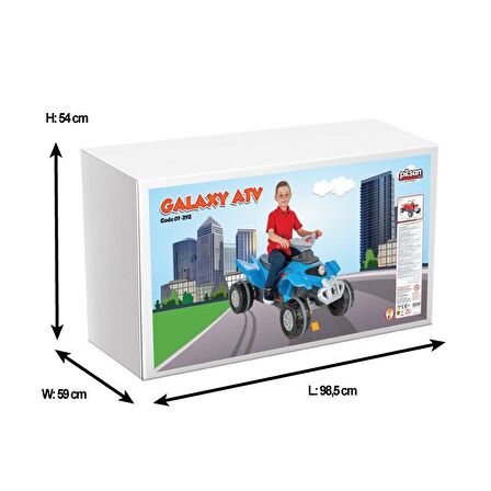 PİLSAN GALAXY PEDALLI ATV (MAVİ)