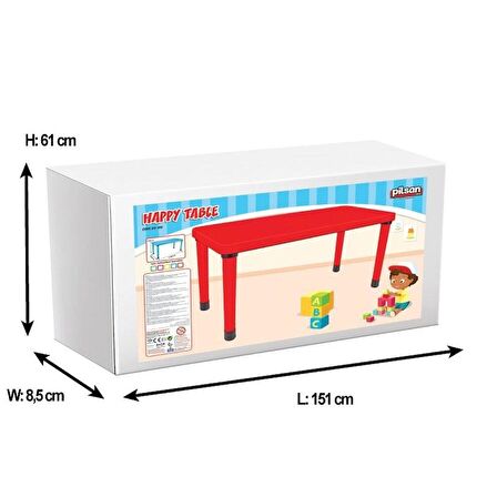 Pilsan Happy Masa 60X120 cm - Pembe