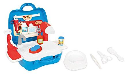 Aksesuarlı Çantalı Veteriner Seti - 21 Parça