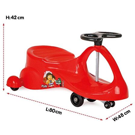 Pilsan Kırmızı Pilsan Play Car Pedalsız Araba