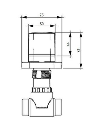 Bocchi Tula Ankastre Stop Valf 1/2 Kare 6150-0016