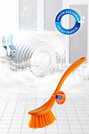6’lı Temizlik Fırçası Seti Renkli, Ergonomik Saplı Bulaşık ve Mutfak Fırçası