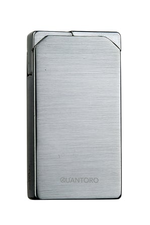 Quantoro Çift Torch Pürmüz Delicili Gümüş Metal Puro Çakmağı - TRZ1194
